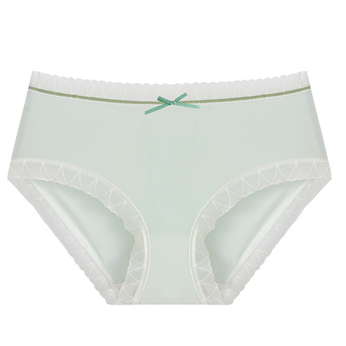 Japanese seamless women's underwear pure cotton crotch summer skin-friendly thin ice silk mask nude mid-waist girl's briefs