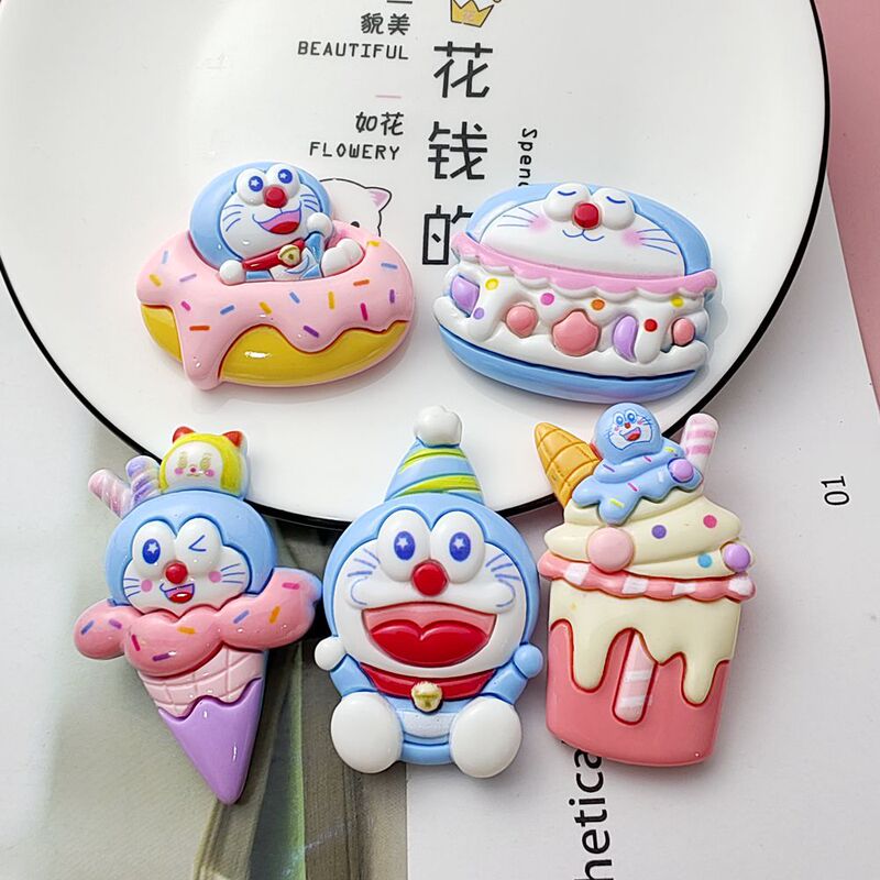 Large Cartoon Food Play Dream Resin Accessories Refrigerator Sticker Cream Glue diy Phone Case Keychain Pendant Wall Patch