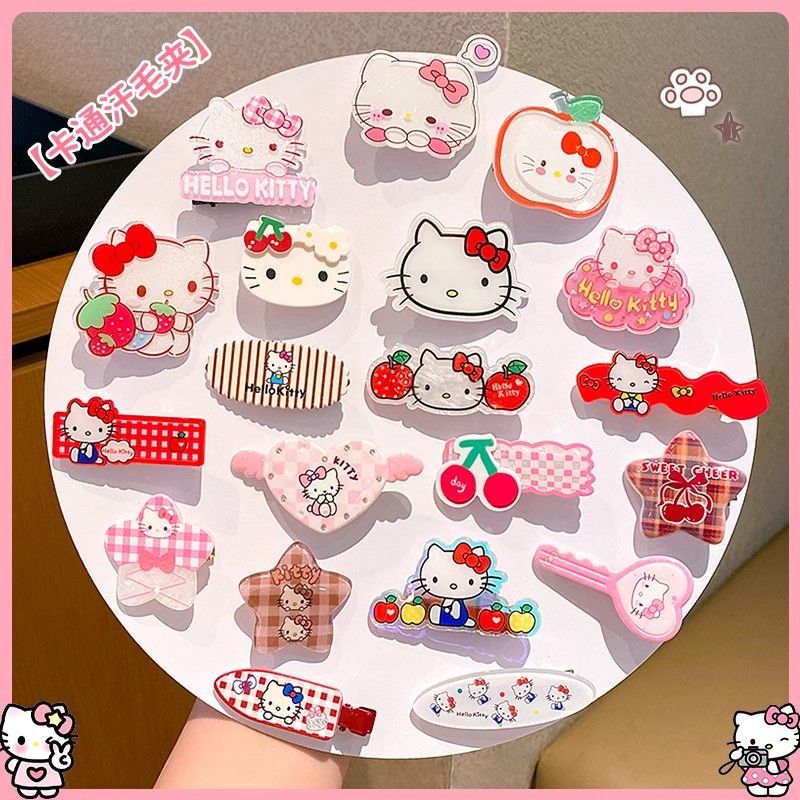 KT猫女童发夹韩版可爱头饰HelloKitty发夹发卡子宝宝刘海儿童发饰|undefined