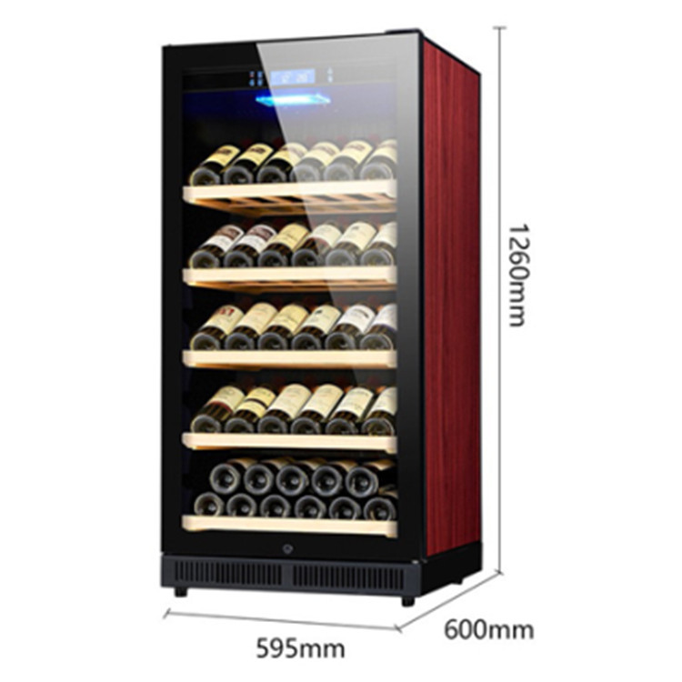 La refrigeración por aire de la puerta de cristal moderada de la sola puerta comercial 80 con la temperatura doble de la cerradura refrigeró el gabinete del vino de la temperatura constante del té, del tabaco y del vino