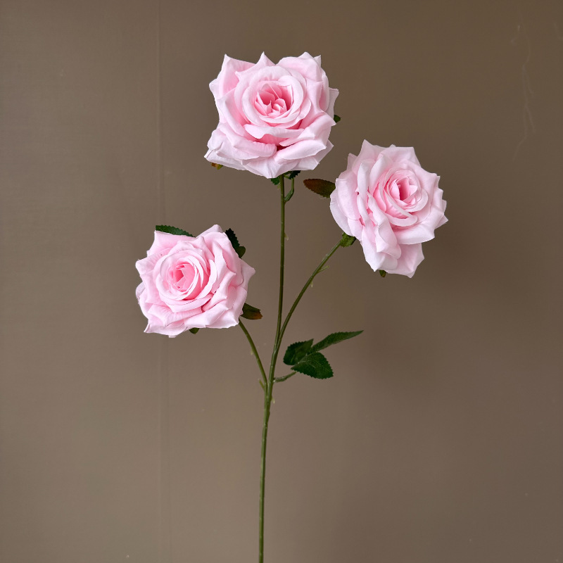 3 rosas de diamante flores simuladas decoración de cascada de flores flores flores flores falsas flores flores flores de seda fábrica ramo al por mayor