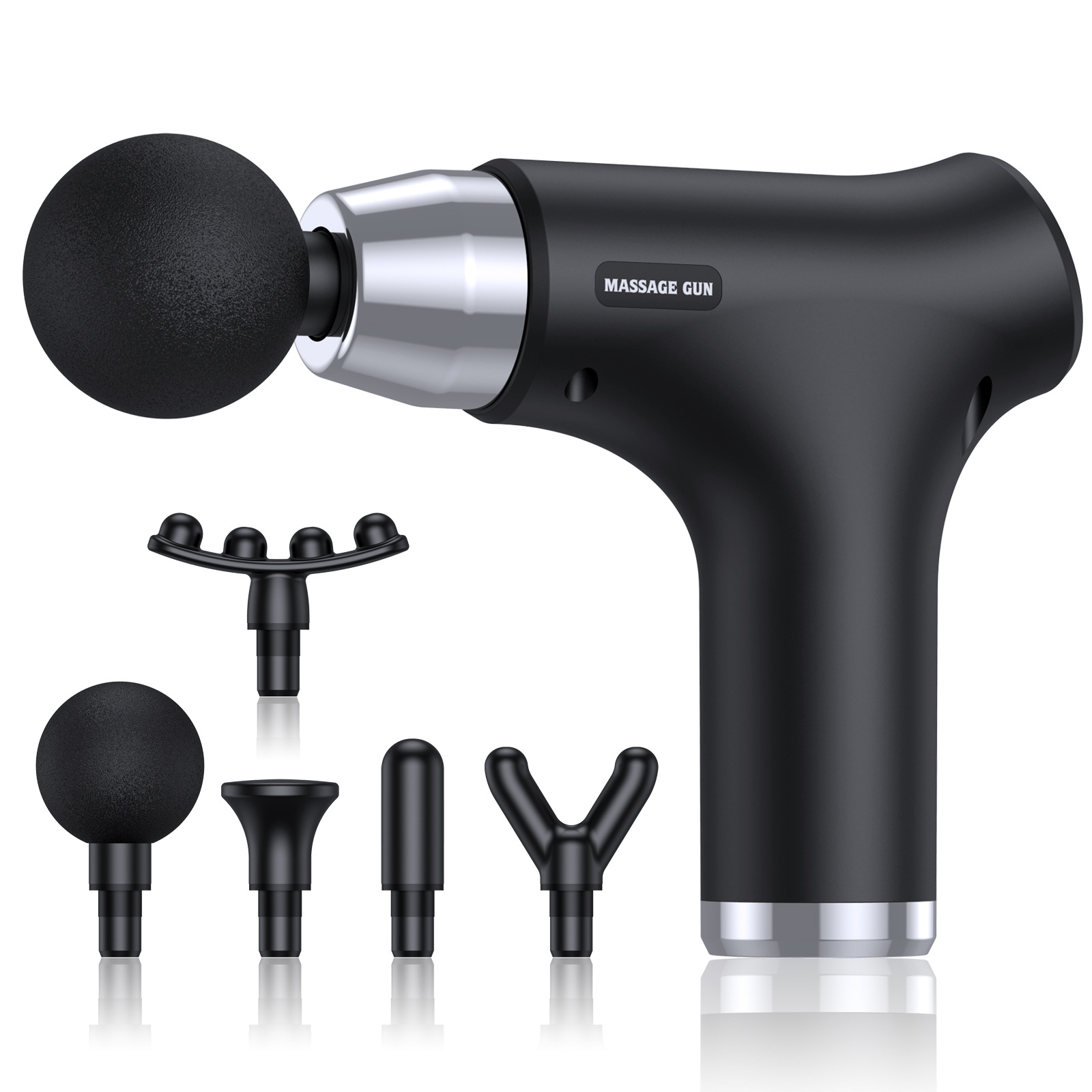 Transfronterizo portátil mini pistola fascial choque eléctrico hogar relajación masajeador muscular cuello máscara pistola equipo de la aptitud