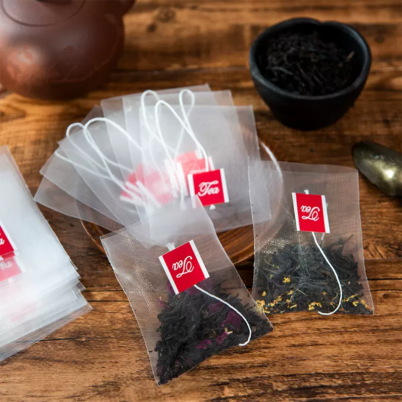 大量现货可降解玉米纤维PLA丝网茶叶过滤泡茶袋可小批量定logo