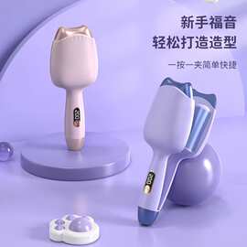 跨境新款猫耳卷发棒  32MM负离子水波纹羊毛卷夹板学生蛋蛋卷烫