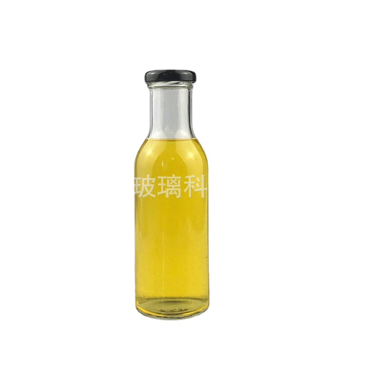现货供应350ml光身饮料瓶 透明玻璃果酱密封瓶 马口铁盖