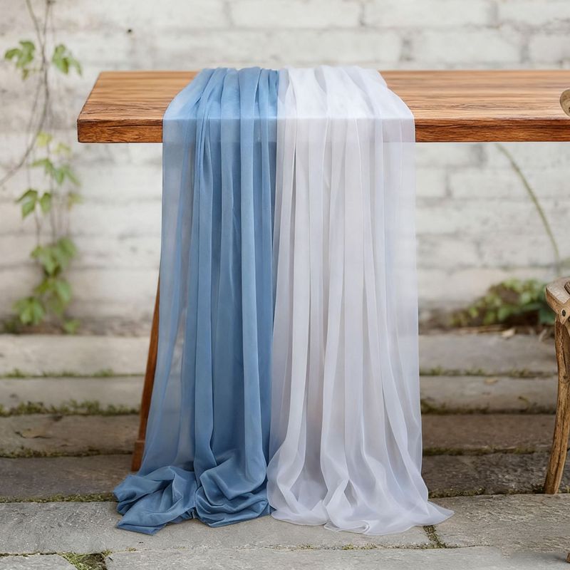テーブルの旗のカーテンのカーテンの美人の糸のバリの紗の結婚式の誕生日のパーティーの活動は食卓の縮みの布の雪のテーブルクロスを飾ります。|undefined