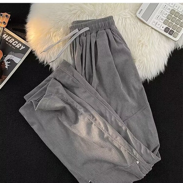 autumn corduroy solid color fashionable men's trousers