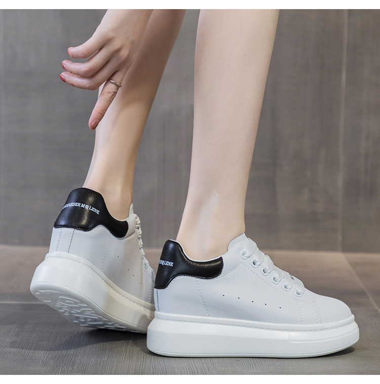 Giày sneaker nữ chunky đế dày phong cách McQueen mới xuân hè 2025, tăng chiều cao — 6706 tăng chiều cao [đuôi trắng], 6706 Tăng chiều cao của đuôi đen] chi tiết 2
