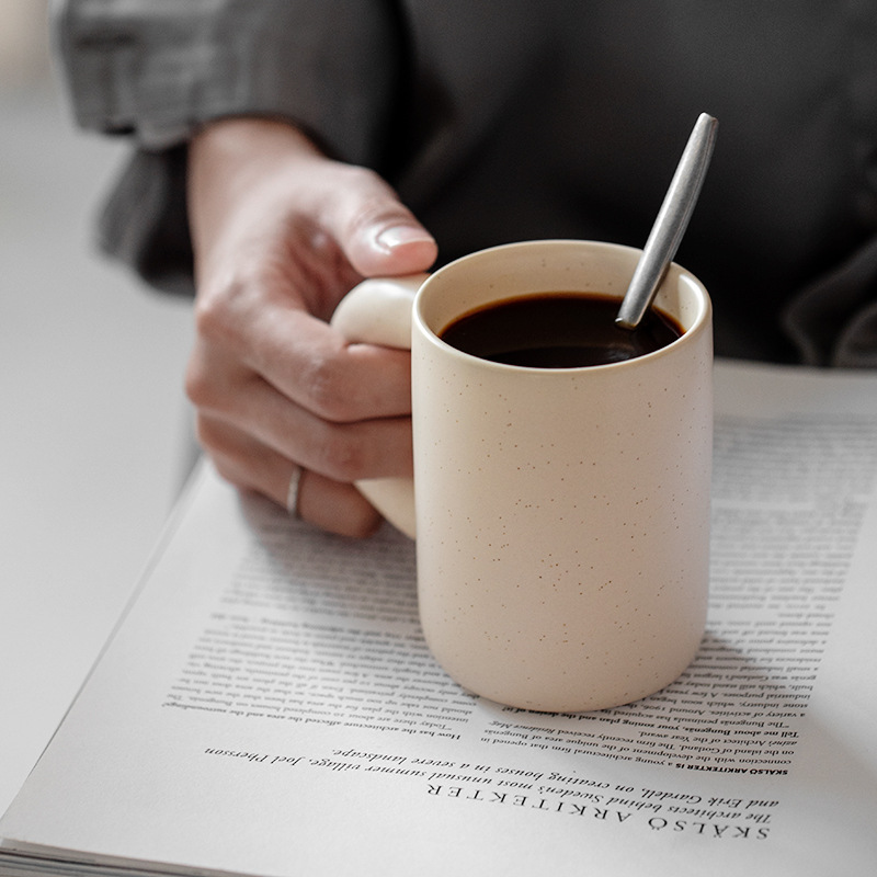 Shanen ins taza de grasa crema salpicaduras de tinta taza de punto de cáñamo taza de café linda pareja taza de agua taza de punto estilo coreano