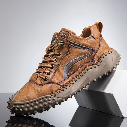  new men's cross-border large size handmade casual leather shoes