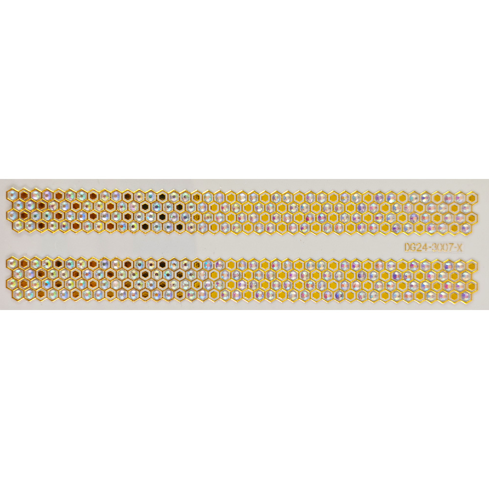 Etiqueta engomada de diamantes bronceado de acrílico transfronterizo Decoración de gemas de bricolaje Adhesivo de cristal hecho a mano para niños Etiqueta engomada de forma rasgada