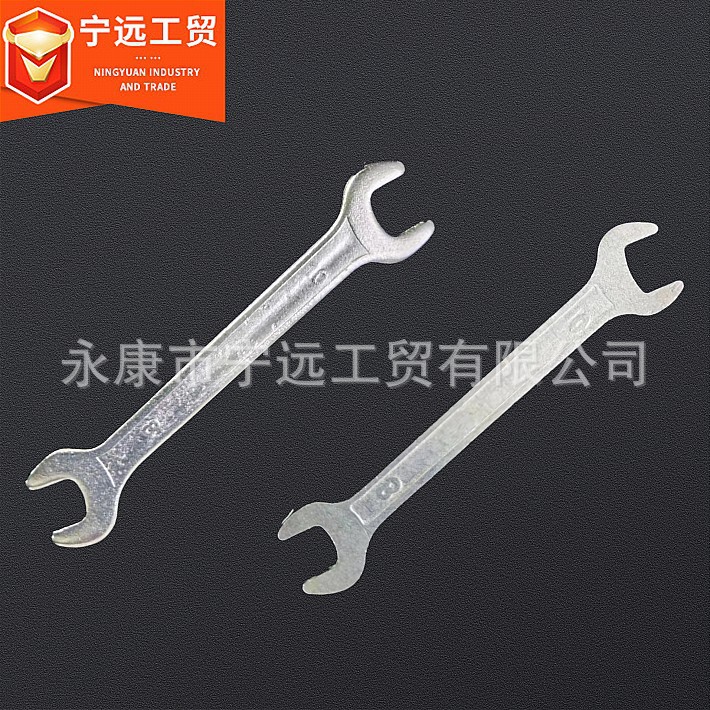 Llave de boca abierta de doble extremo de estaño, llave inglesa, herramienta de ferretería galvanizada, llave para bicicleta, llave de estampado.