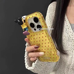 かわいいアニメの立体的な腹ばいミッキー16はiphone16 promaxアップル15携帯ケース14の新型13を適用します。