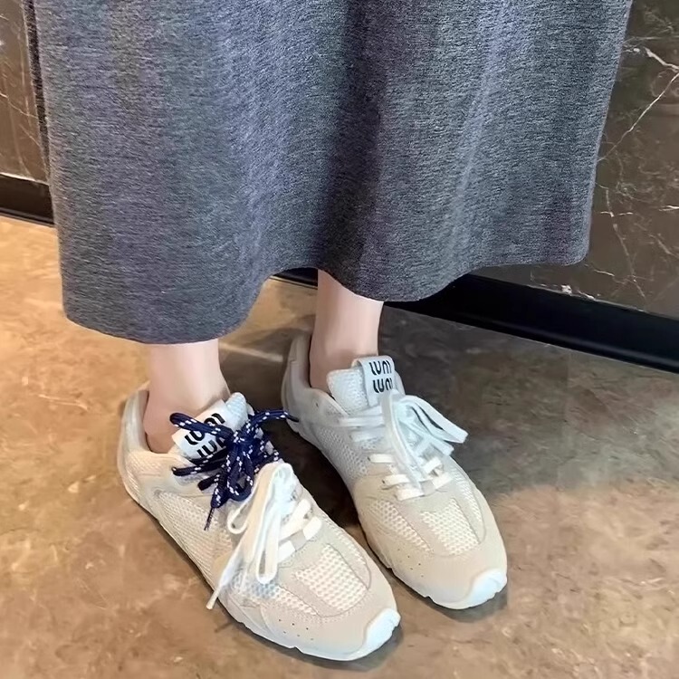 牛皮~miu家同款阿甘鞋2025春秋新款真皮复古跑步运动休闲德训鞋女|undefined