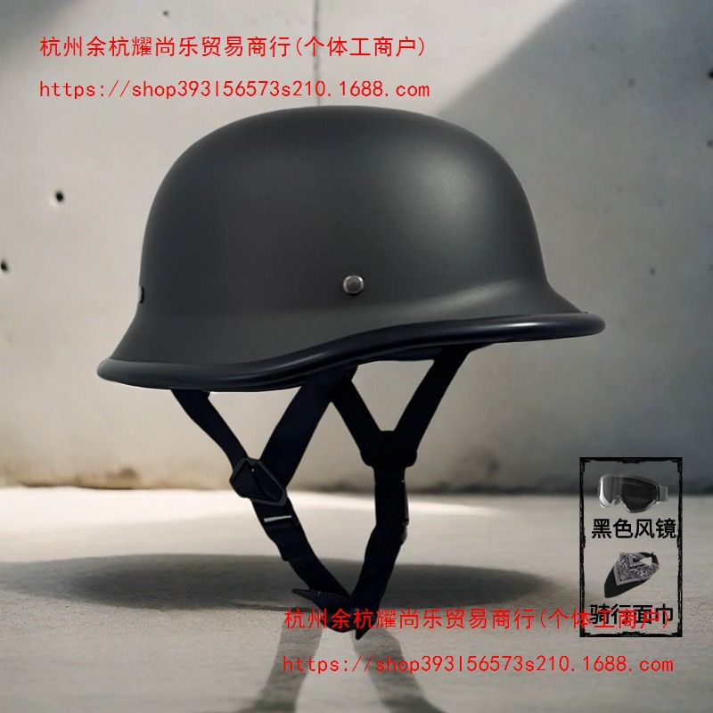 Cruise helmet, 3C certified helmet, motorcycle helmet, cap-style helmet, motorcycle steel helmet, Red half helmet, retro soldier helmet