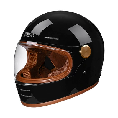 Motosiklet kaskı (dəbilqə), Helmet Motorcycle Helmet Men's and - glossy-black-m57-58