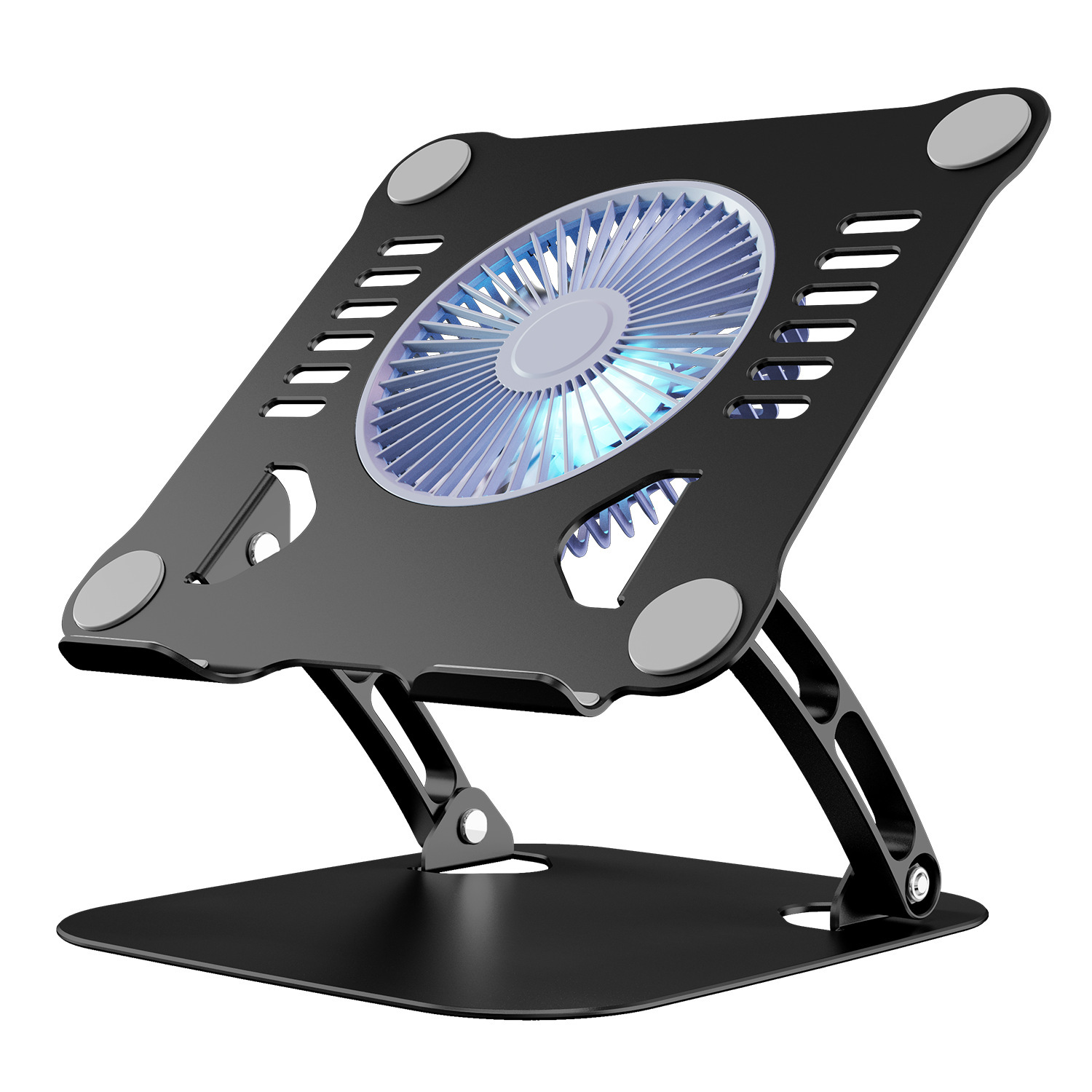 Nuevo elevador de metal plegable de doble capa base de rejilla de enfriamiento escritorio Laptop soporte para computadora tableta soporte para computadora portátil