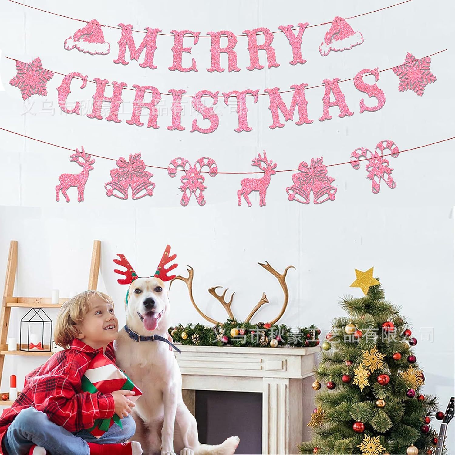 Bandera de la bandera de la bandera de la decoración de la fiesta de invierno de invierno de la bandera de la decoración de la fiesta feliz de la Navidad suministros de decoración