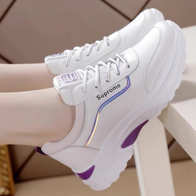 Women's 2025 Winter New Casual White Sneakers with a Soft Leather Surface, Popular Wear-Resistant Running and Travel Shoes for Women Women's 2025 Winter New Casual White Sneakers with a Soft Leather Surface, Popular Wear-Resistant Running and Travel Shoes for Women
