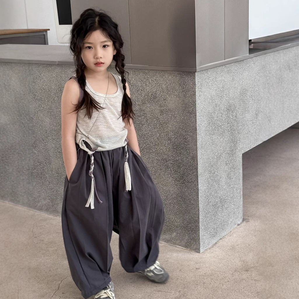 Hemerocallis Sauce 2025 Summer Children's Korean-style Pants Harlan Pants Super Style Casual Pants for Boys and Girls Radish Pants Children's Pants