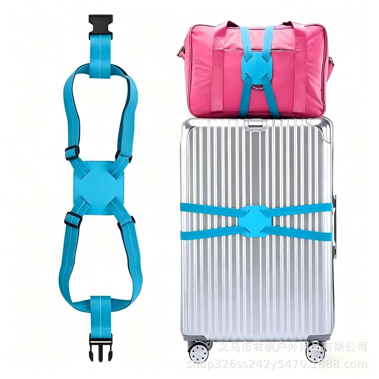 Cross-Border Best-Selling Luggage Straps, Travel Bag Safety Fastening Straps, Reflective Packing Straps, Checked Luggage Reinforcement Straps