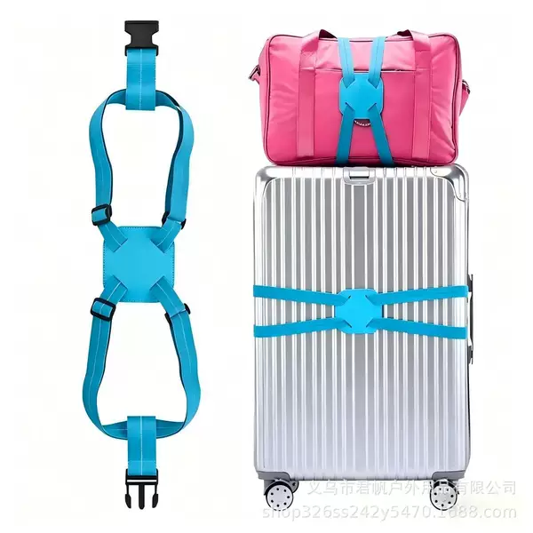 Cross-Border Best-Selling Luggage Straps, Travel Bag Safety Fastening Straps, Reflective Packing Straps, Checked Luggage Reinforcement Straps