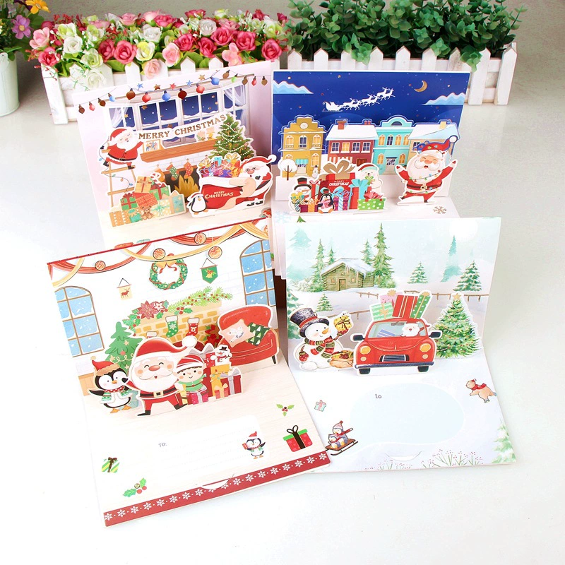 Elite three dimensional Christmas postcard, new collection, 3D