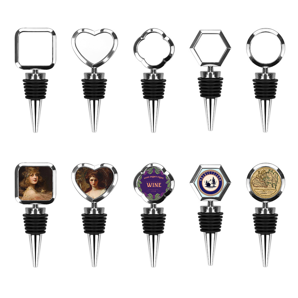 Fábrica directa de tapones de vino rojo de sublimación caliente tapones de vino tapones de silicona tapones domésticos de varias formas al por mayor