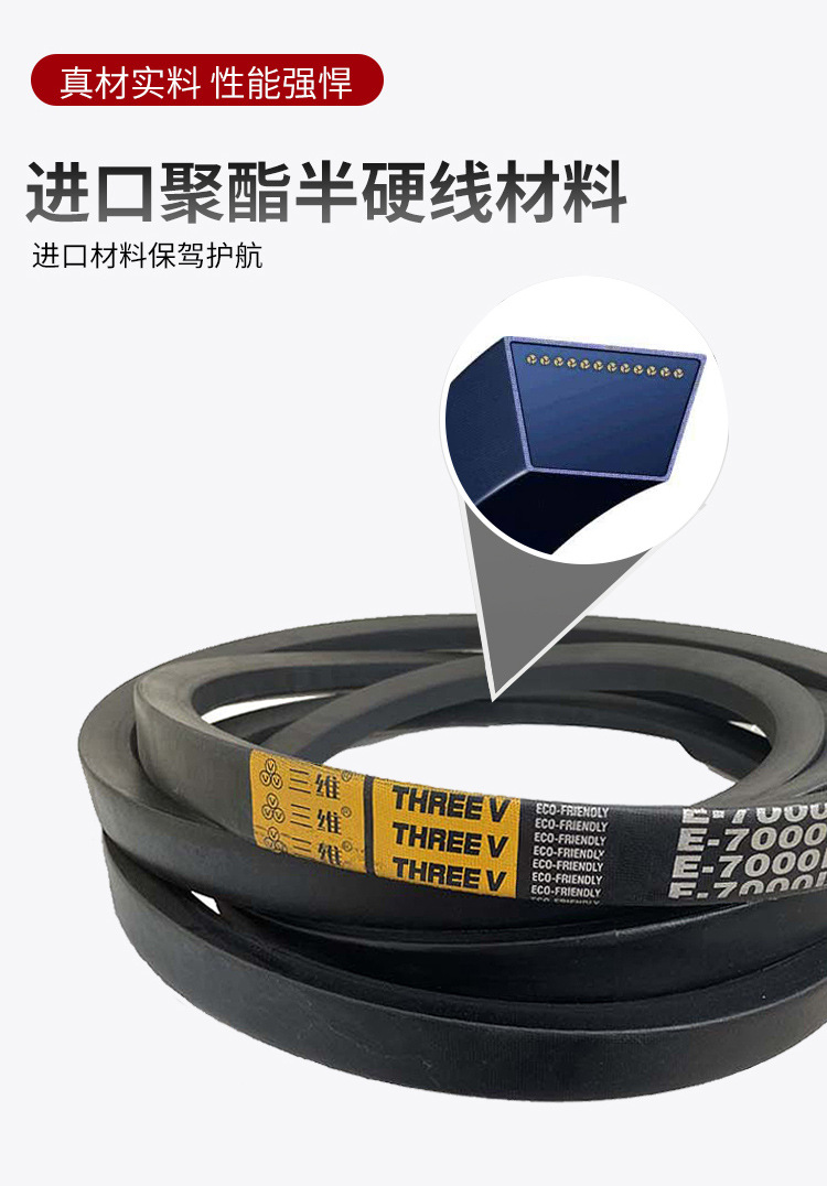Three-Dimensional Toothed Av13X650-920Li Triangle Belt Car Air Conditioning Fan Transmission Belt Micro Tiller Belt
