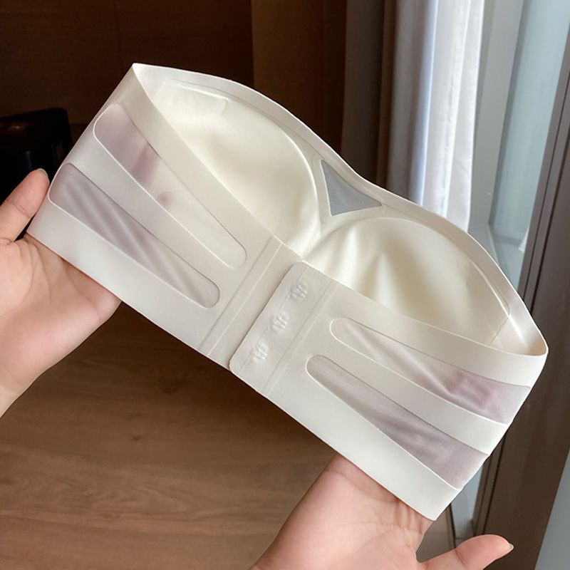 Strapless Non-slip Non-falling Tube Top Bra Summer Thin Small Breast Push-up Seamless Invisible Beautiful Back Wrap Bra