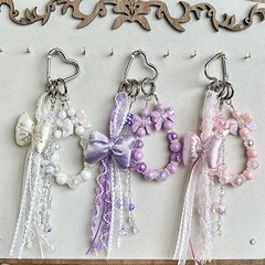 原创蕾丝miu系水晶串珠包挂直播间手机链手腕挂绳女生甜美钥匙扣