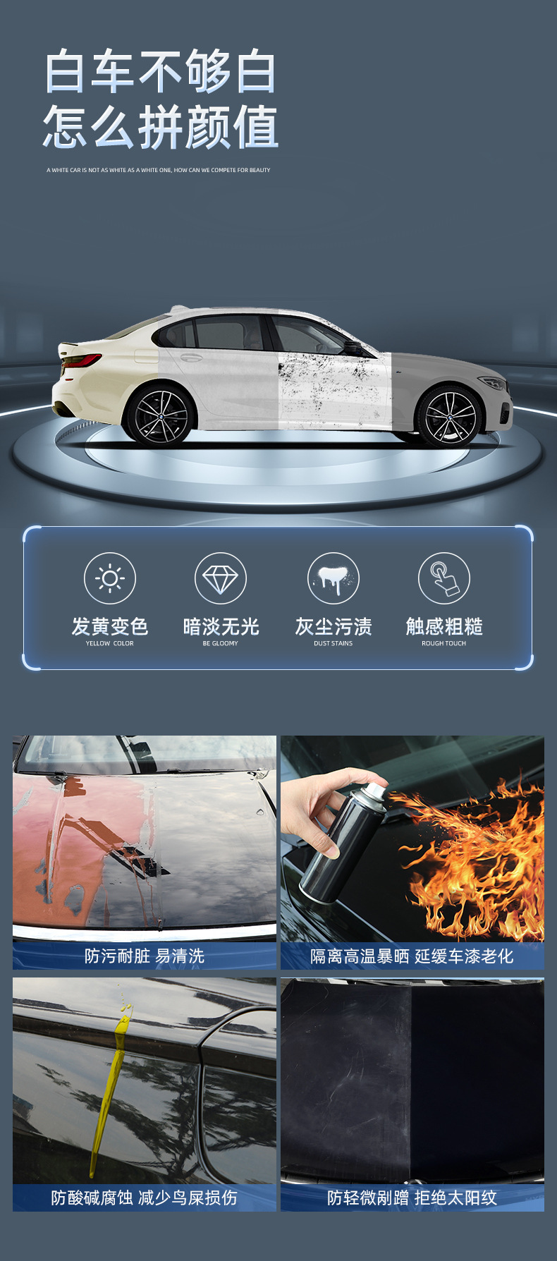 Imported Car Wax for Black and White Cars, Specialized Car Wax for Waxing, Maintenance, Polishing, Universal Coating, Scratch Polishing