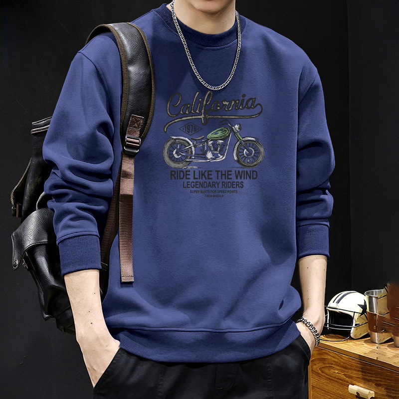 Vintage americano pesado camisa de cuello redondo para hombres primavera y otoño nueva moda juvenil alta sensación chaqueta