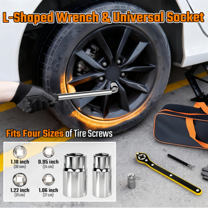 Cross-Border New Hot-Selling Car Products 0kg-Piece Universal Emergency Kit Tire Repair Tool Set