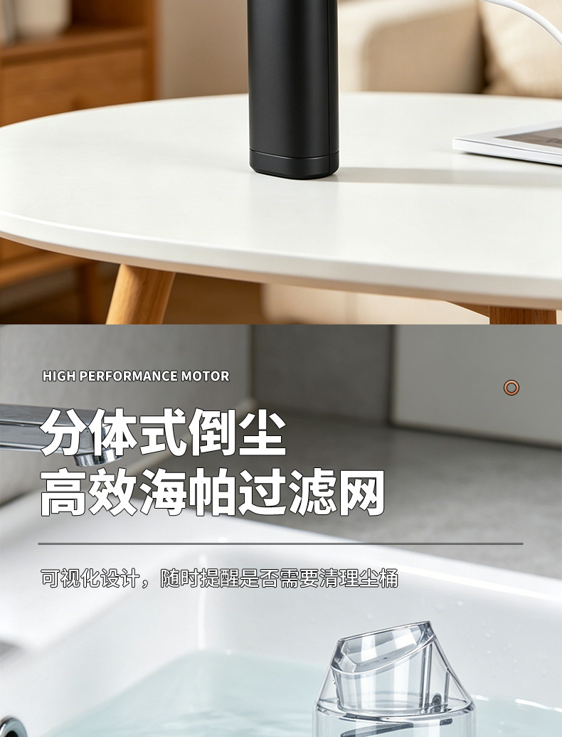 Car Vacuum Cleaner with Super Powerful Suction, Wireless Handheld, Small and Portable, Designed for Cars, with Suction and Blowing Functions