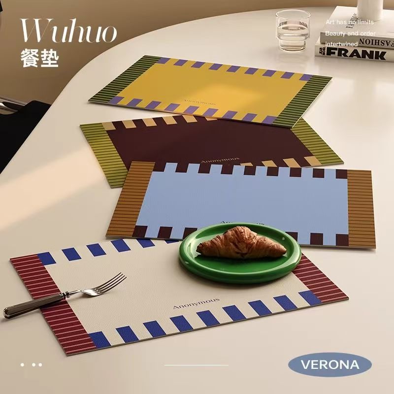 Simple Diatomaceous Earth Table Mat, Absorbent, Non-Slip, Washable, Heat-Insulating Tablecloth, Light Luxury, High-End Living Room Table and Chairs, Household Dining Table