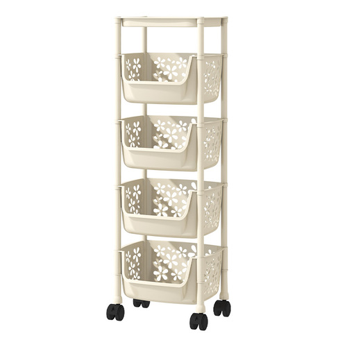 Kitchen rack vegetable rack floor-standing snack cart multi-layer storage rack removable vegetable basket artifact