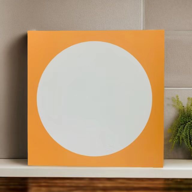 Pintura circular china exterior dibujo en blanco pintura circular caligrafía artesanal marco de pintura de color papel tinta