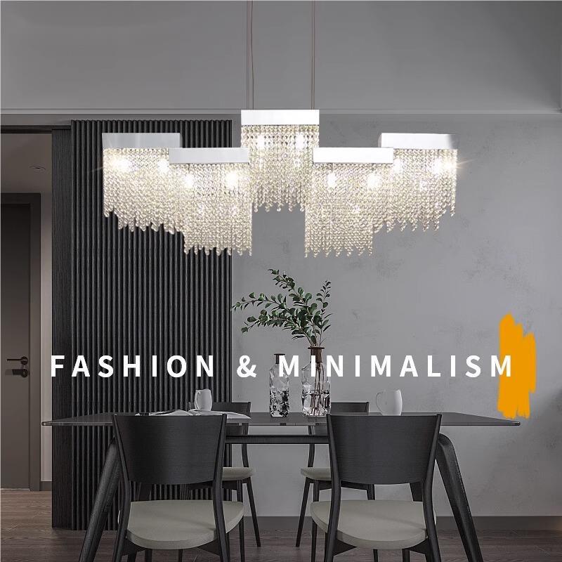 Modern Light Luxury Crystal Restaurant Chandelier Creative Personality Designer Simple Atmospheric Luxury Villa Bar Island Table Lamp