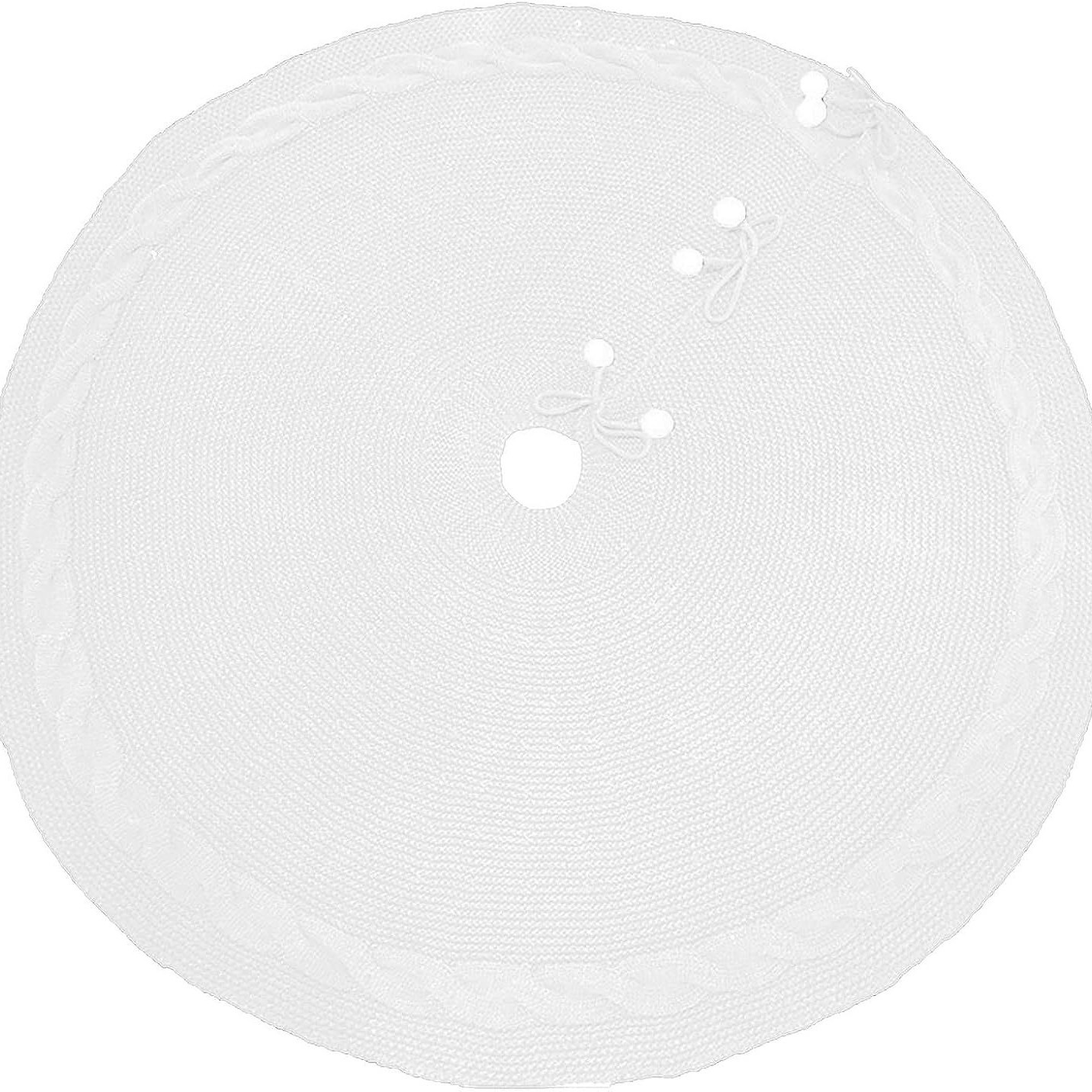 Nueva falda de árbol de Navidad transfronteriza Falda de árbol de Navidad de punto con pompón Decoraciones de árbol de Navidad Regalos de Navidad para el hogar