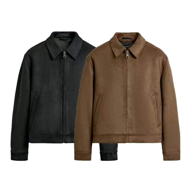 Pb&Za Cross-Border Foreign Trade New Men's Clothing Imitation Suede Lapel Zipper Jacket 8281152 Pb&Za Cross-Border Foreign Trade New Men's Clothing Imitation Suede Lapel Zipper Jacket 8281152