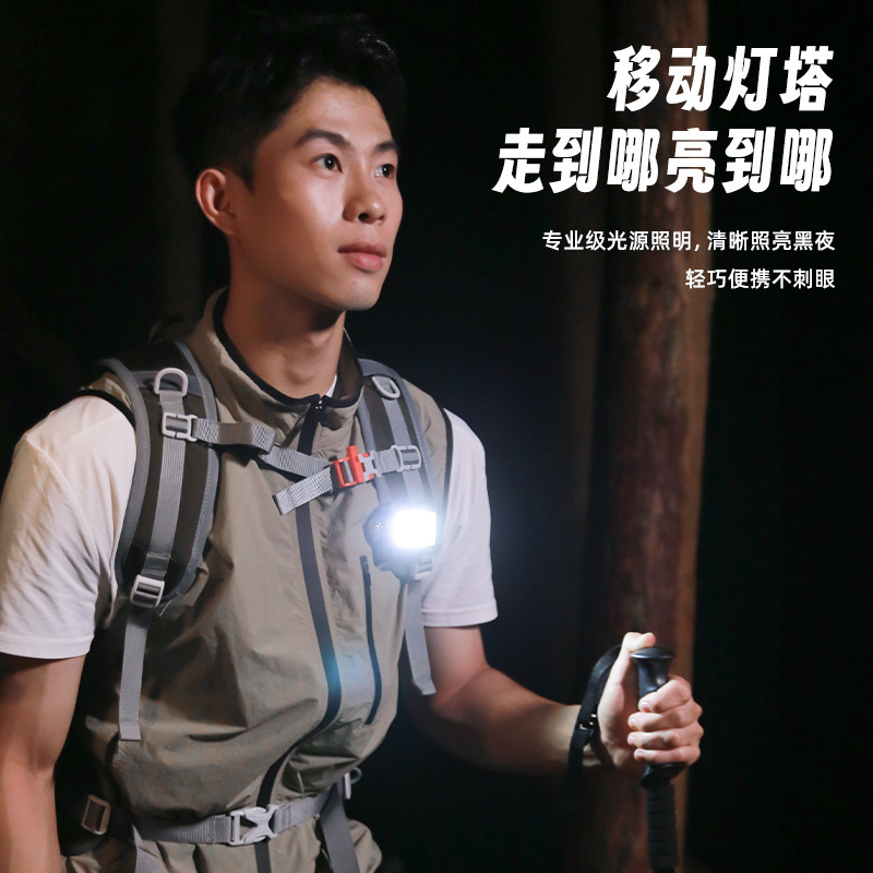 多功能手电筒小型 户外强光充电迷你工作灯骑行灯夜钓露营照明灯|undefined