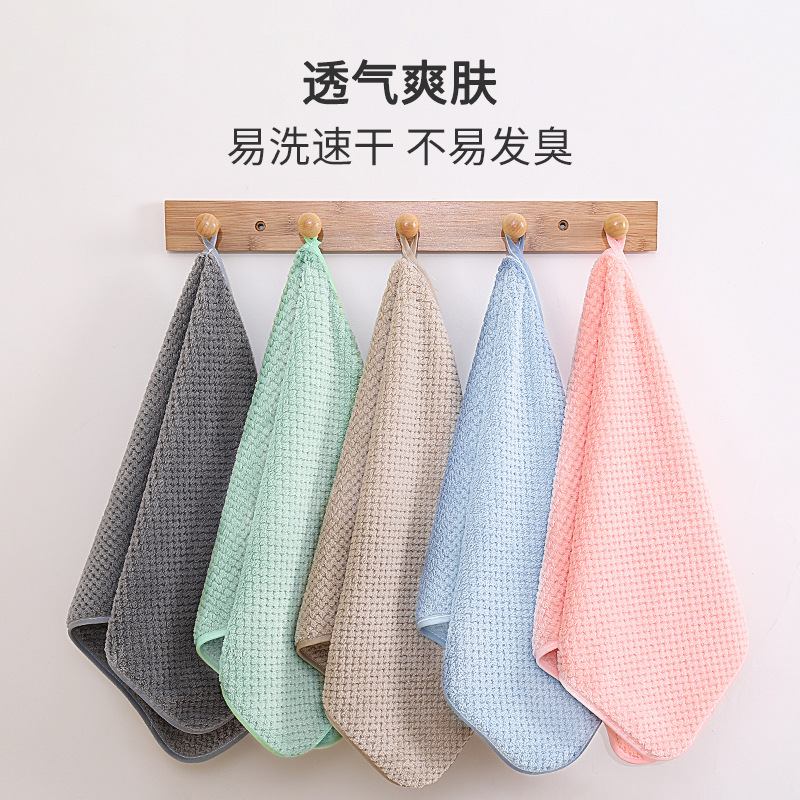 Cross-border pineapple grain pattern, washable hanging face absorbing wipe hair dry home use soft towel