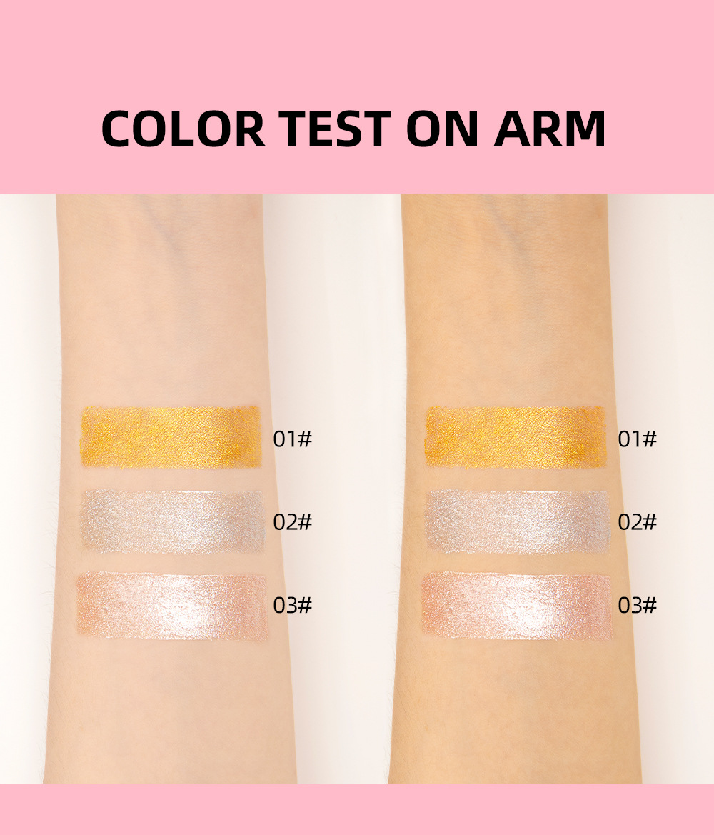 QIBEST Cross-border Sparkling High-Gloss Cream: Natural pearlescent facial contouring, full-body brightening, contour modification, High-gloss makeup undefined
