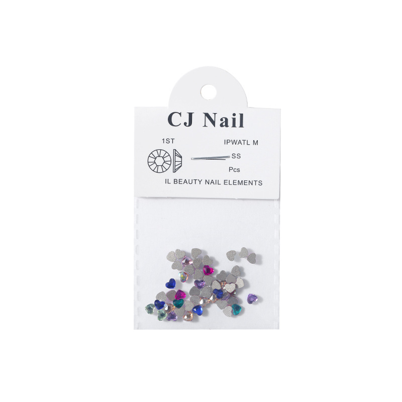 Tamaño pequeño de uñas yema del dedo Diamante Red de color rojo en forma especial diamante plano Mono Mismo Amor taladro de uñas decoración mixta