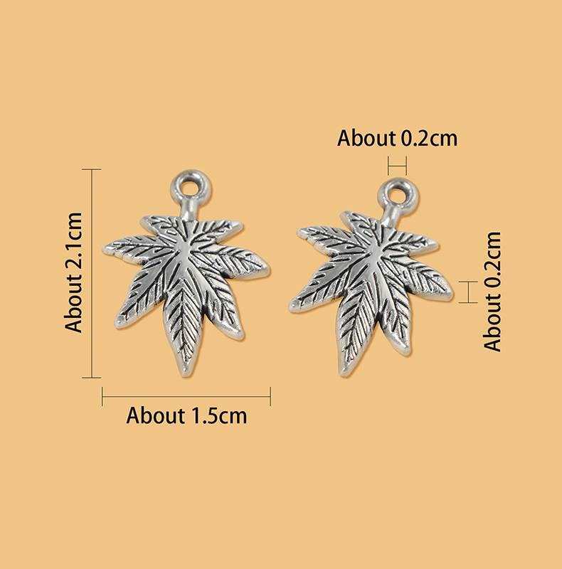 1 Piece Simple Style Maple Leaf Alloy Plating Pendant Jewelry Accessories display picture 1