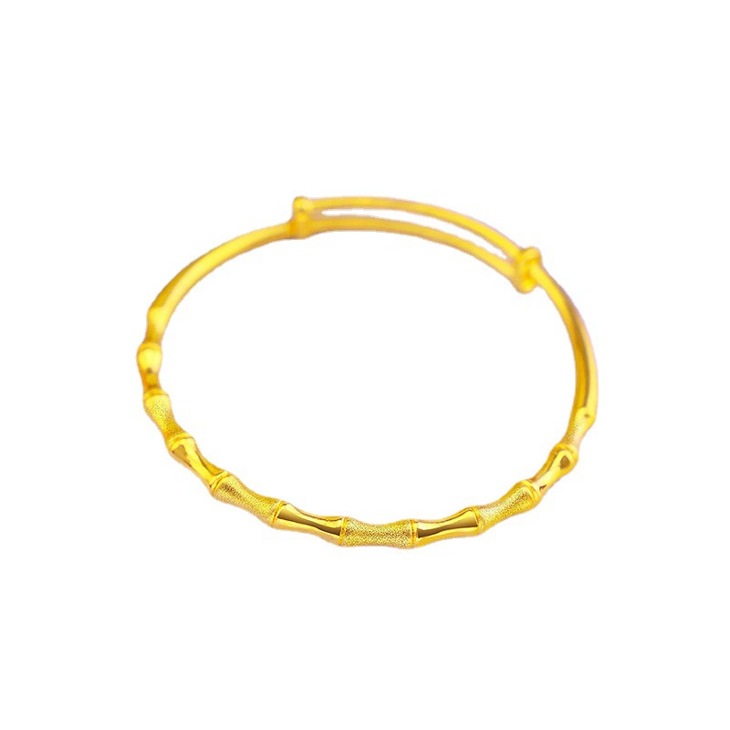 Pinduoduo Duyin Source Женский праздник мастеры Вьетнамское золотое песочное pure copper 24K bamboo push push bracelet