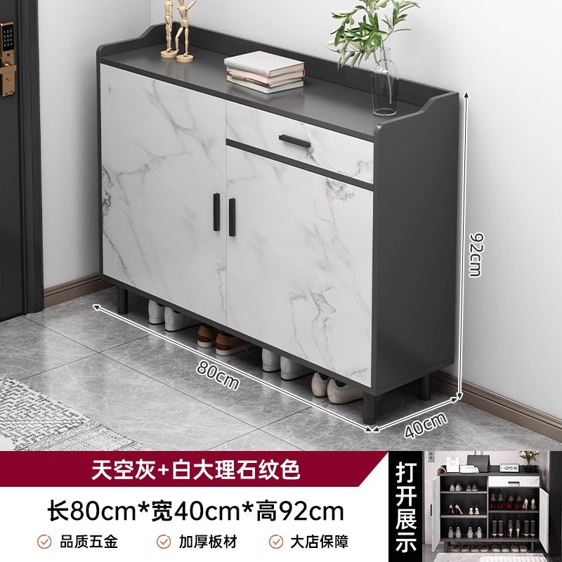 Gabinete de zapatos de puerta doméstica de lujo ligero de gran capacidad gabinete de entrada 2025 nuevo tipo explosivo interior pared rack gabinete de almacenamiento de zapatos