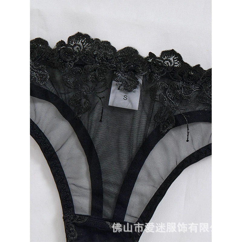 W Love Fan Factory Горячие продажи Кроссбордер Sexy Mesh Цветочный Вышивка Собрание Искушение Перспектива Sexy Нижнее белье 24054