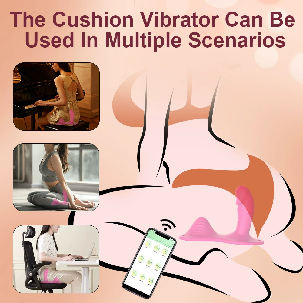 New wearable vibrating stick double vibration cushion penis APP + remote control invisible wearable masturbation device adult sex toys